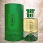 Elements Eau de Parfum bottle and green cylindrical packaging 100 mL