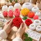 Floral silicone candle mold bundle with tulip chrysanthemum and rose mold sets