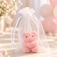 handmade scented teddy bear heart candle with floral rose design