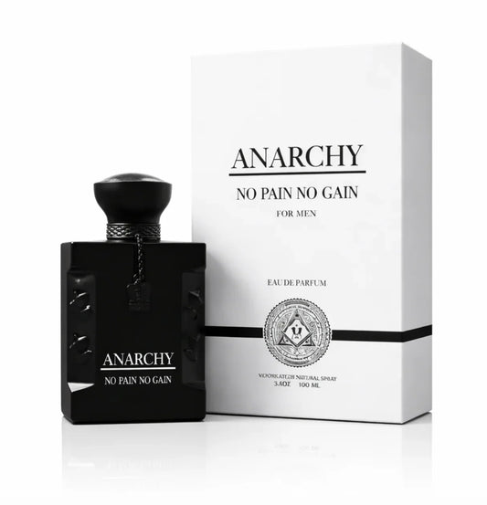King of Kings Anarchy No Pain No Gain Men’s Eau de Parfum 100 ml black bottle with retail box
