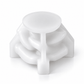 Large 3D rose silicone candle mold with raised support base and finished rose example