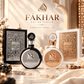 Lattafa Fakhar Black and Fakhar Rose His and Hers Eau de Parfum two-piece fragrance bundle