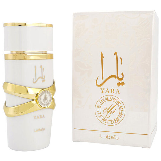 Lattafa Yara Moi Eau de Parfum 100ml unisex sweet creamy gourmand perfume bottle and box