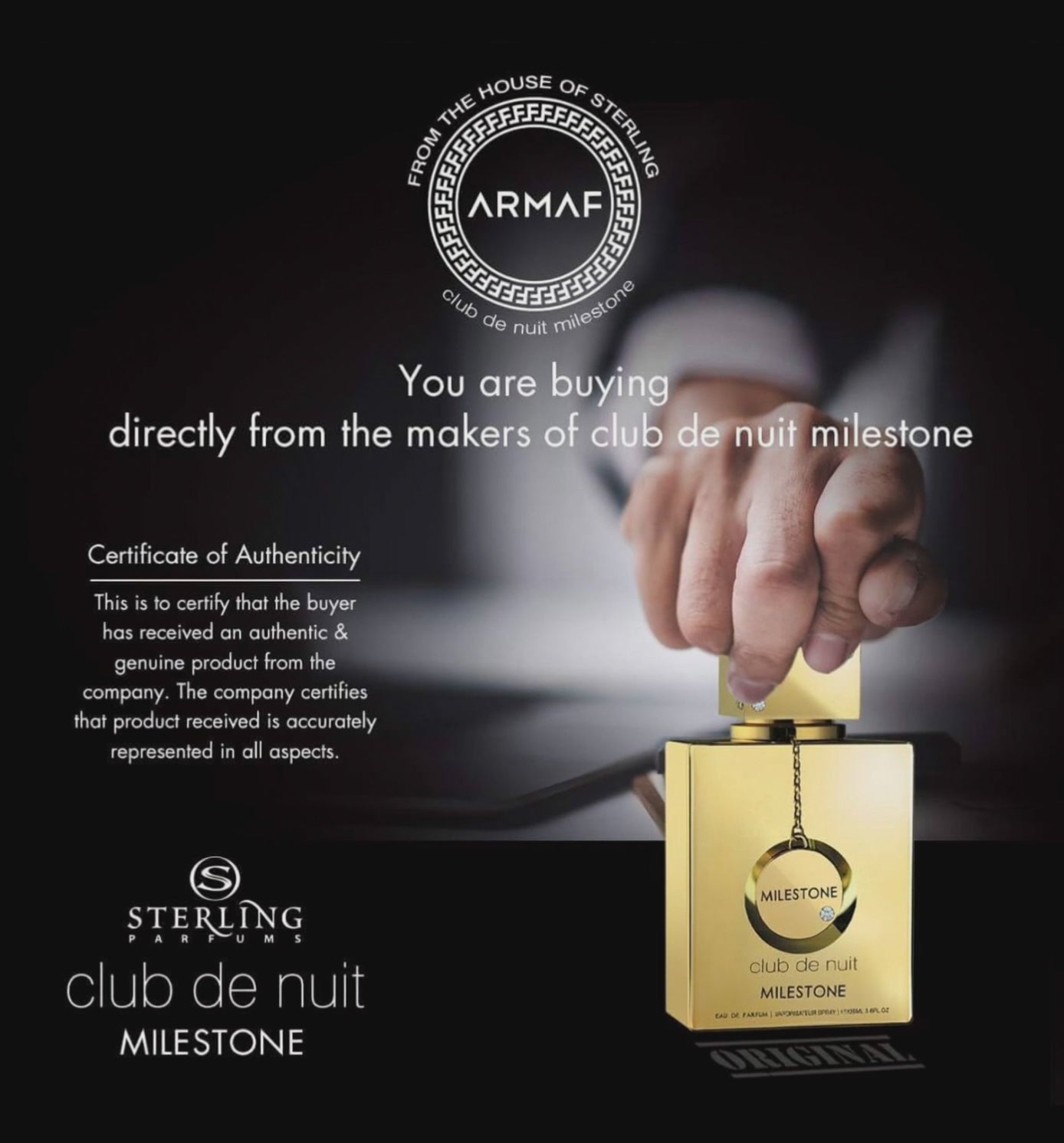 Shop Armaf Club De Nuit Milestone 105ml – a fresh, aquatic, and musky Eau de Parfum for men. Long-lasting, elegant, and perfect for any occasion.