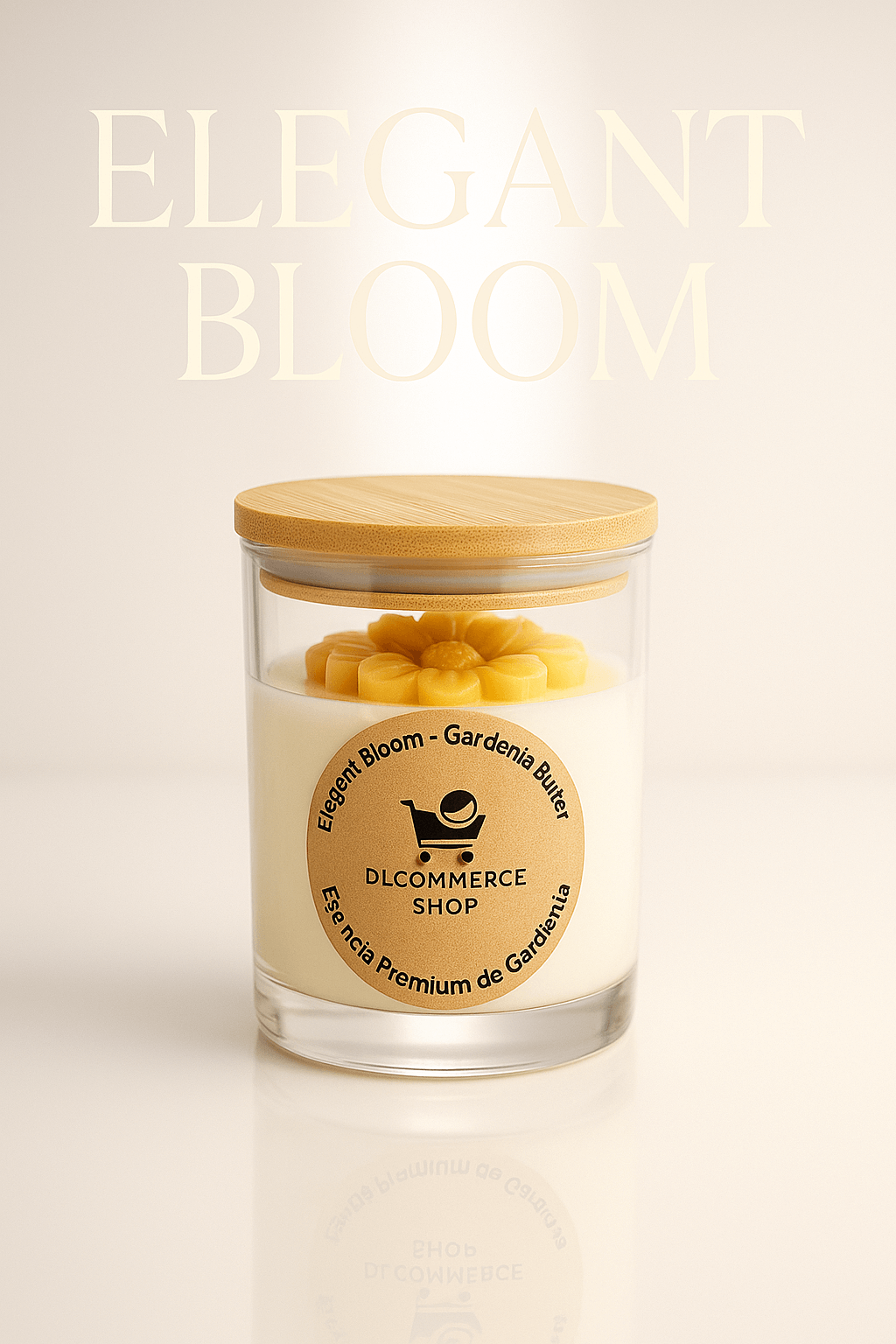 Shop Elegant Bloom – Gardenia Butter Candle 8oz. Premium soy wax, wooden lid, and long-lasting floral aroma. Perfect for gifts and elegant spaces