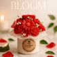 Premium handcrafted candle with fresh rose essence. Elegant floral design, perfect for gifting or luxury home décor.